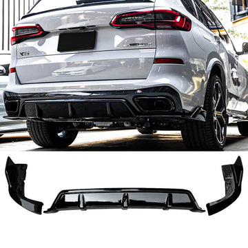 For 2019-2023 BMW X5 G05 M-Sport Rear Diffuser Gloss Black